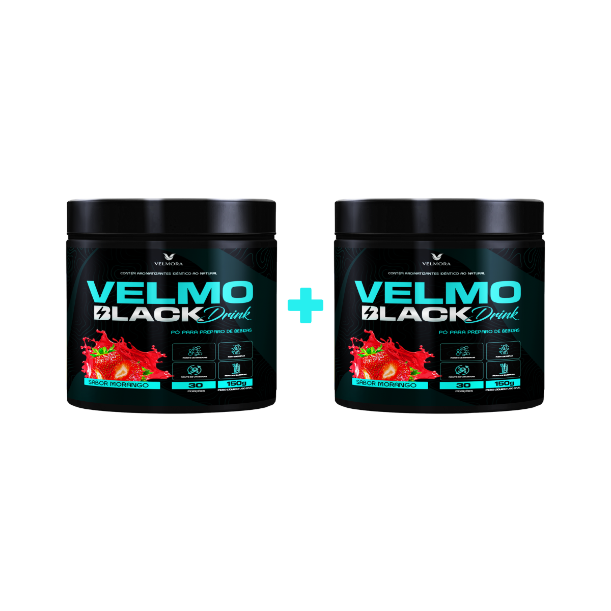 velmo black drink morango bem estar suplementos
