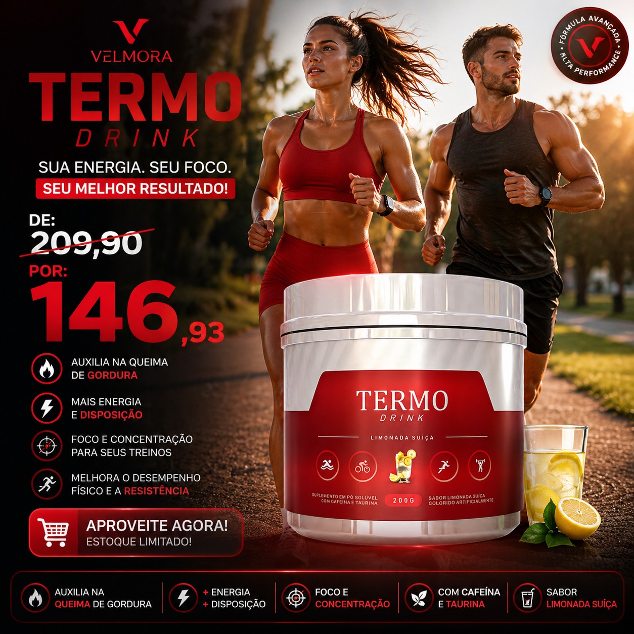 suplemento thermo drink velmora