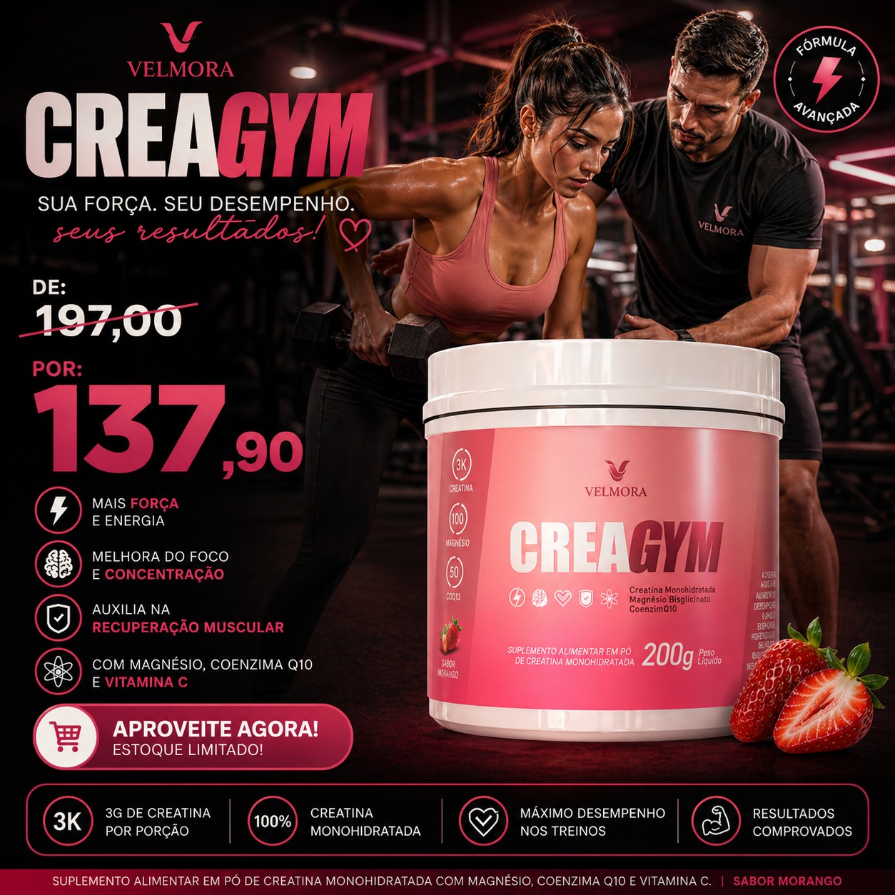 suplemento creagym velmora